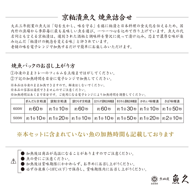 焼魚詰合せ食べ方